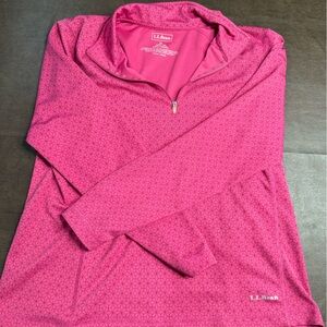 L.L. Bean Fuchsia Quarter-Zip Top